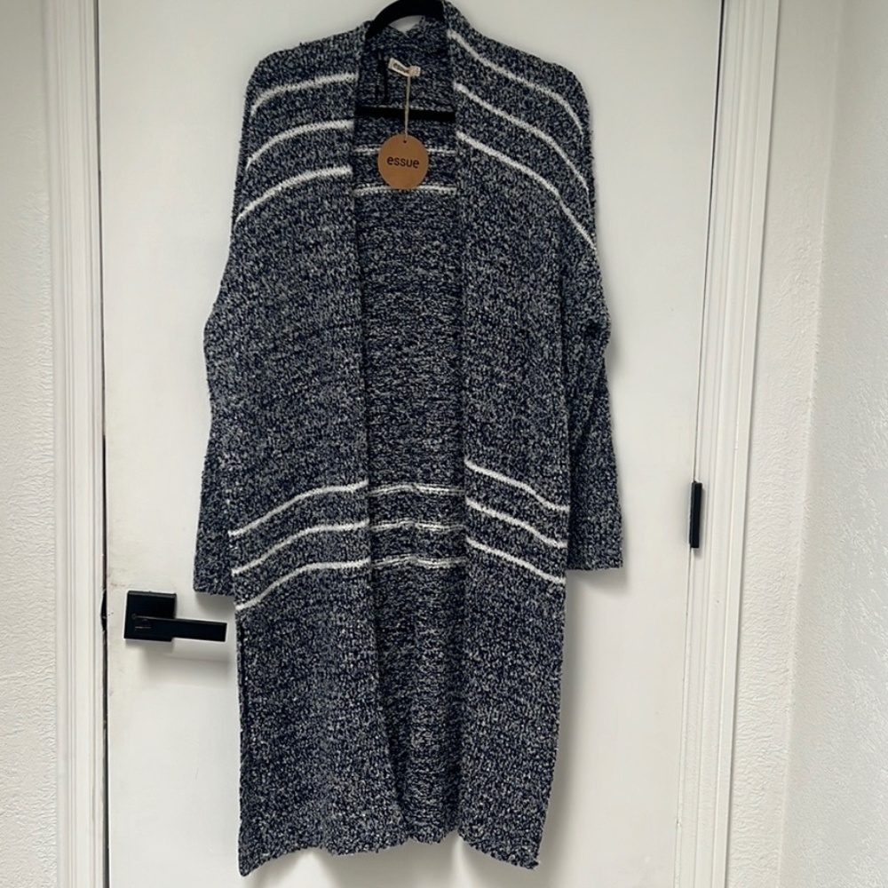 BLUE & WHITE MAXI SWEATER - NWT